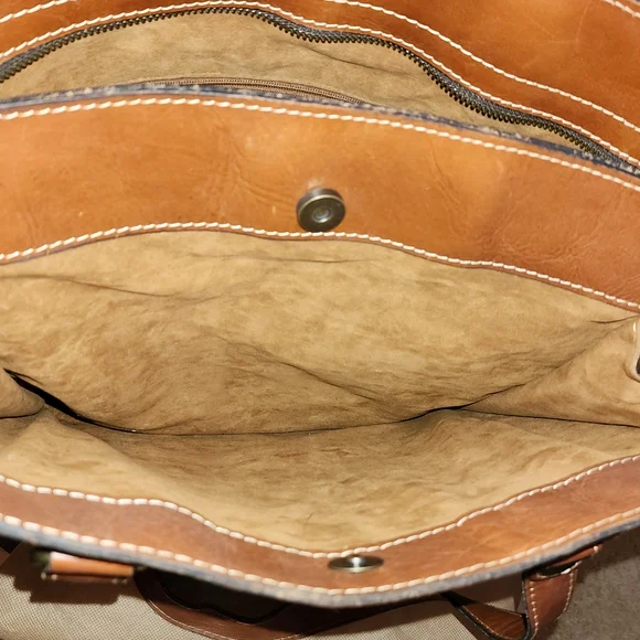 Patricia Nash Folklore Artisan Lapila Tote, Large Brown Tooled Leather bag. - Picture 6 of 11